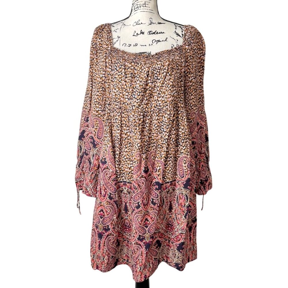 Maeve Anthropologie Milou Babydoll Peasant Dress Boho Womens Size L - Picture 2 of 8